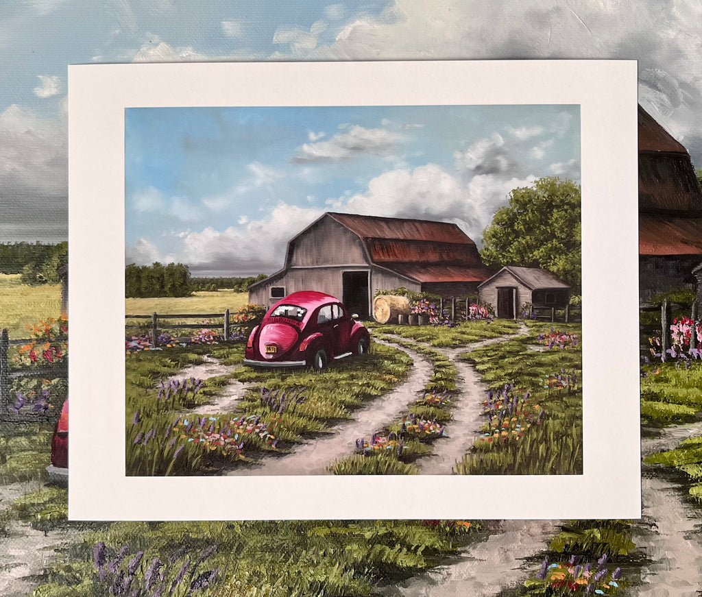 The Barn Beyond The Bend 20x25cm